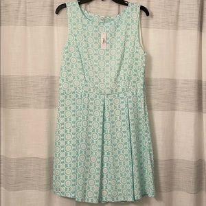 Mint green and white dress